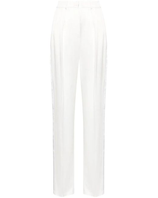 Elisabetta Franchi White Tapered Trousers