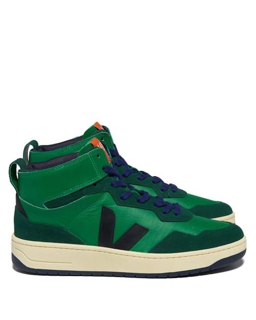 Veja Green V-95 V-Logo High-Top Trainers