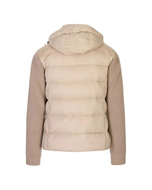 Moorer Natural Hooded Padded Jacket for men