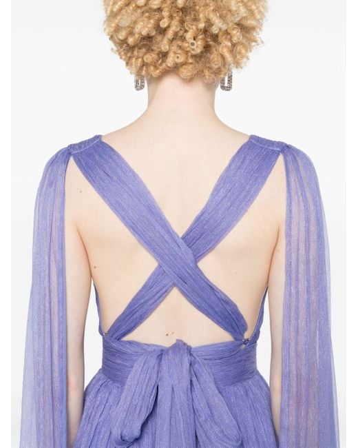 Nissa ケープ ドレス Purple
