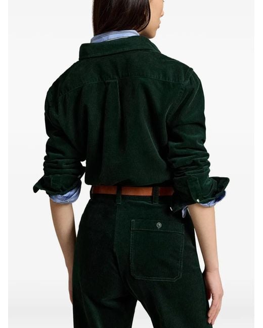 Polo Ralph Lauren Green Pony-Embroidered Corduroy Shirt