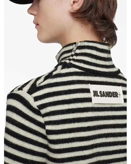 Jil Sander Gestreepte Top in het Black