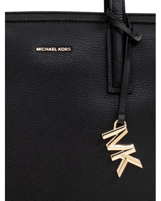 Borsa A Spalla Con Ciondolo Logo di MICHAEL Michael Kors in Black