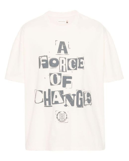 Honor The Gift White A Force Of Change Cotton T-shirt for men