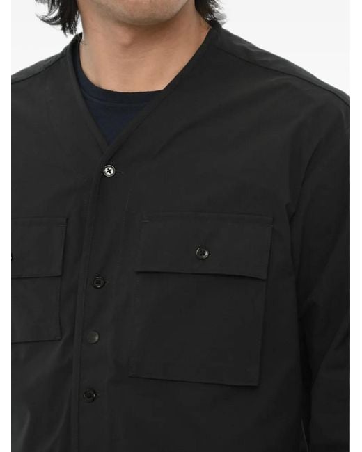 Woolrich Black V-Neck Pocket Jacket for men