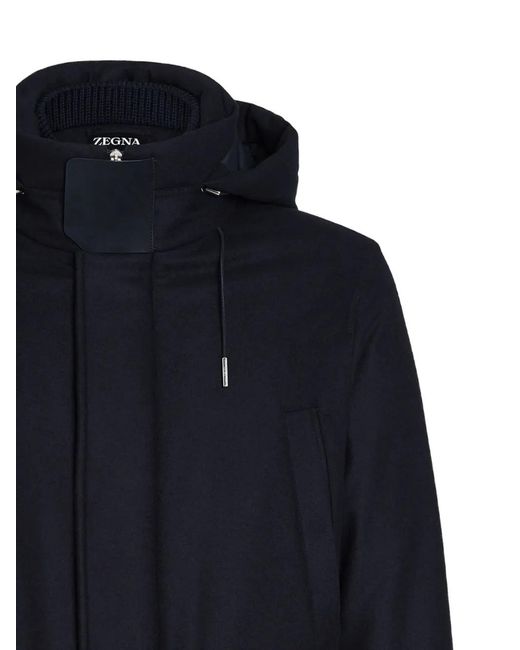 Zegna Blue Technical Parka for men