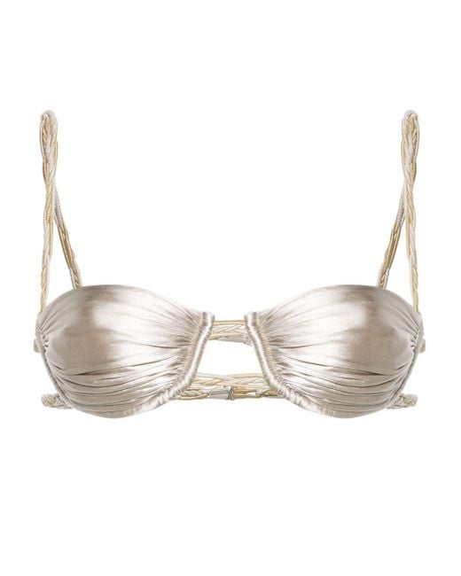 Isa Boulder Natural Knotted Underwire-cup Bikini Top