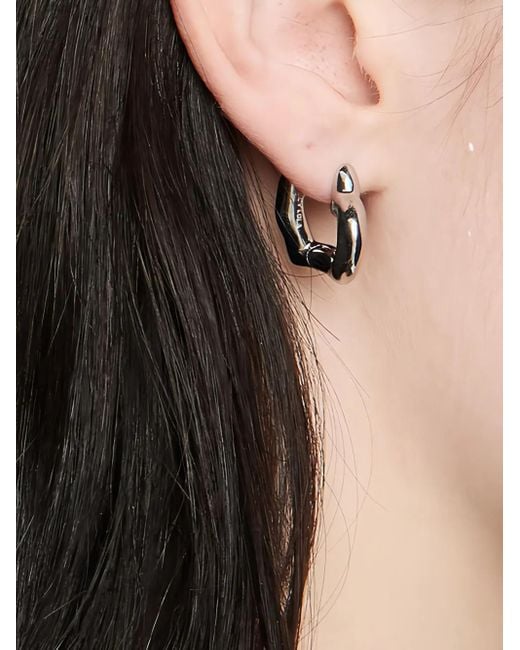 Pendientes de aro con forma de corazón Bimba Y Lola de color Black