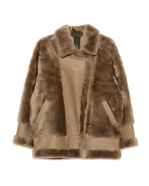 Blancha Brown Shearling Jacket