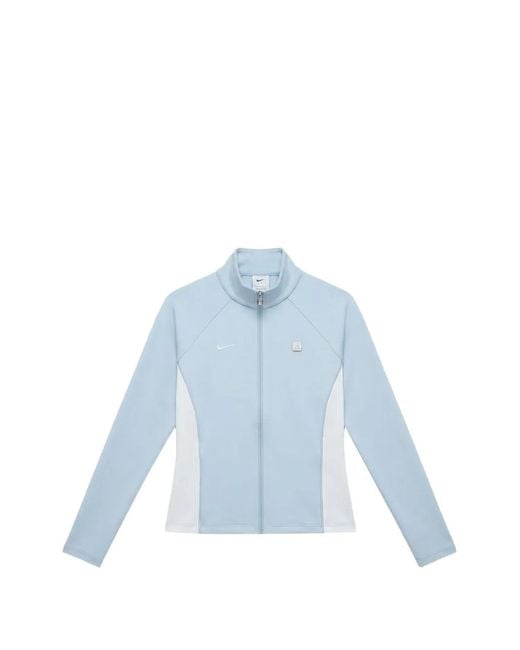 Nike Blue Panelled Zip-Up Top