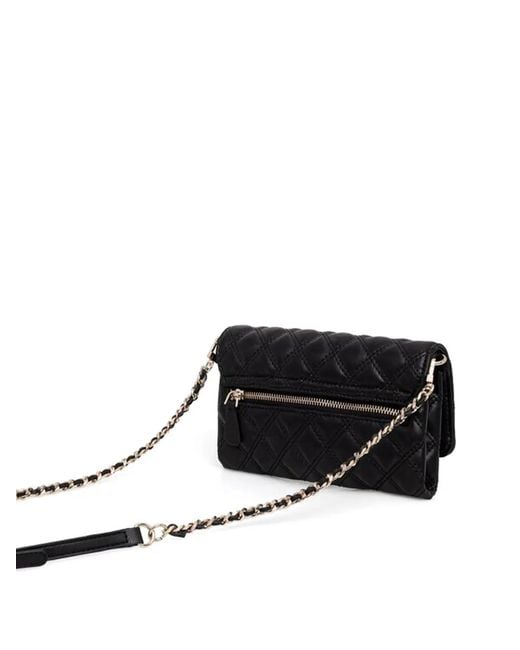 Guess Black Quilted Chain Cross Body Bag