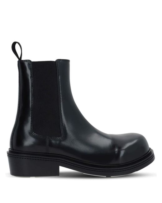 Bottega Veneta Black Leather Chelsea Ankle Boots for men