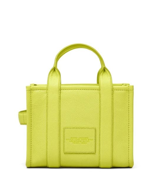 Marc Jacobs Yellow The Tote Bag Small Pebble-Leather Tote Bag