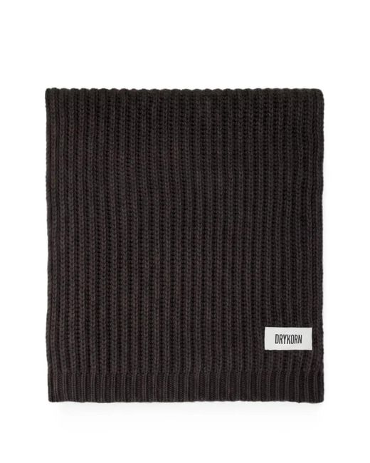 Drykorn Black Cronica_3 Ribbed-Knit Scarf