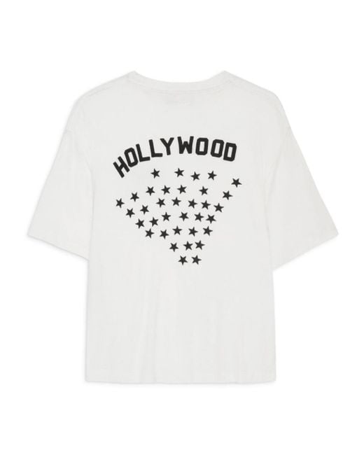 Anine Bing White Louis T-Shirt Hollywood