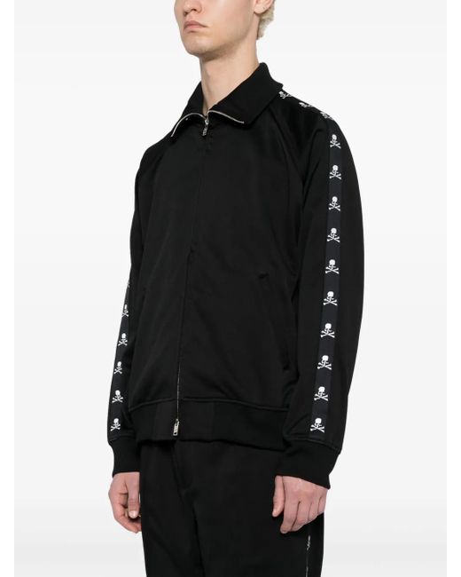 Mastermind Japan Black Logo-Tape Panelled Jacket for men