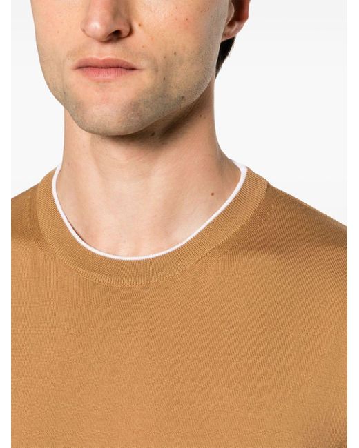 T-shirt Edges Canali pour homme en coloris Natural