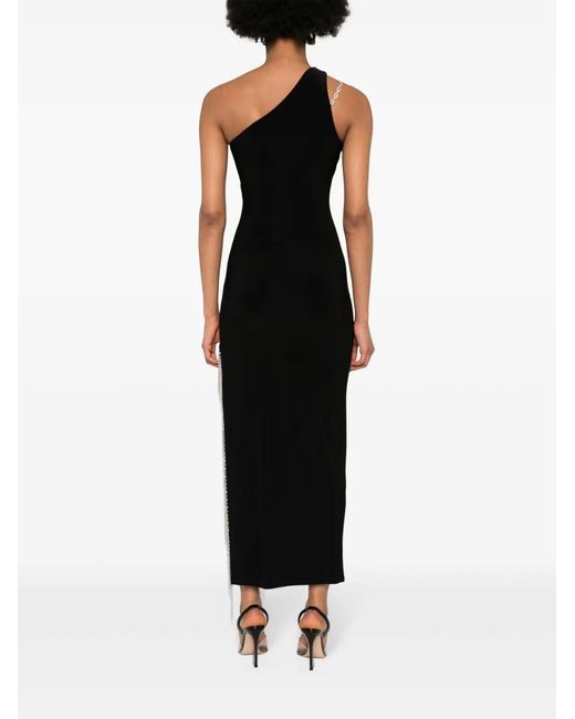 Nissa Black Crystal-Embellished Maxi Dress