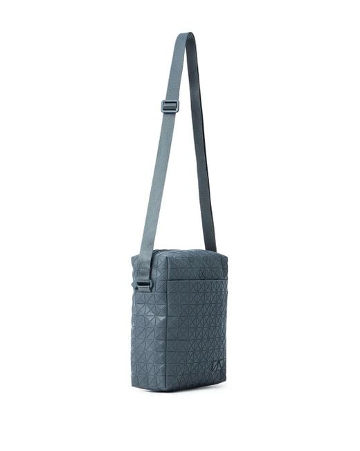 Issey Miyake Blue Voyager Triangular-Tile Messenger Bag for men
