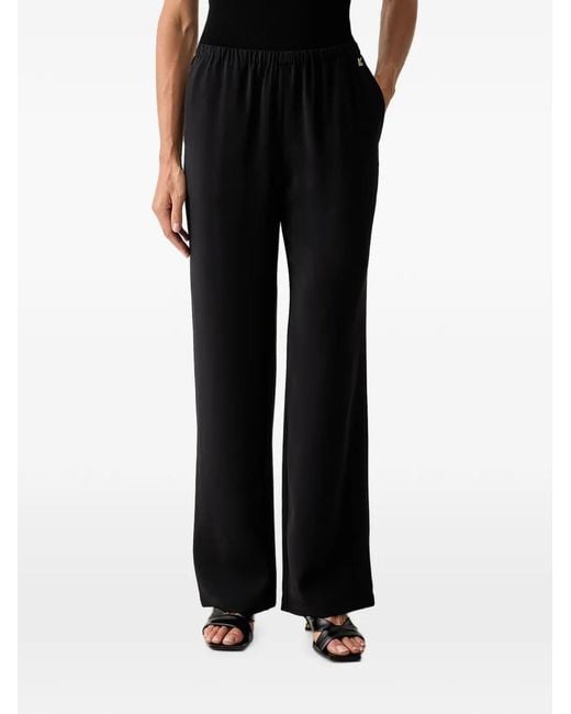 ARMANI EXCHANGE Black Logo-Embroidered Elasticated-Waist Track Pants