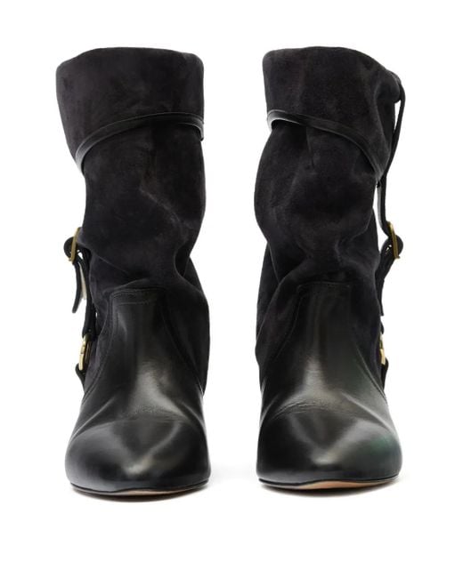 Isabel Marant Black Darner Buckle Boots