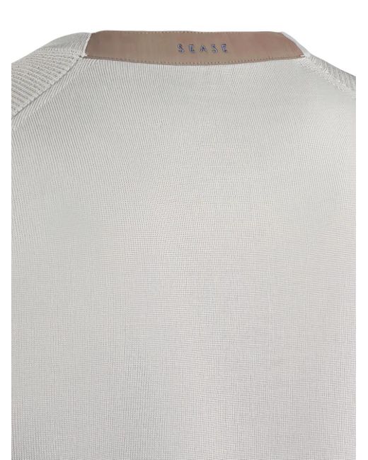 Sease Gray Fine-Knit T-Shirt for men
