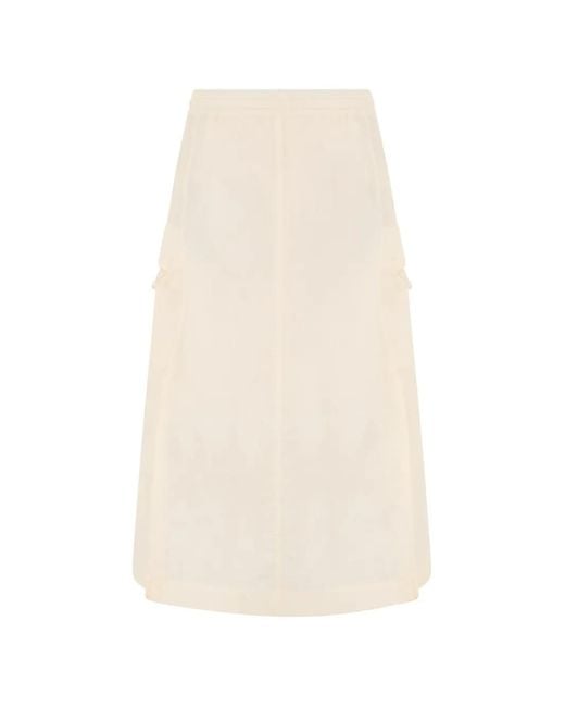 Laminar White Drawstring Cargo Skirt