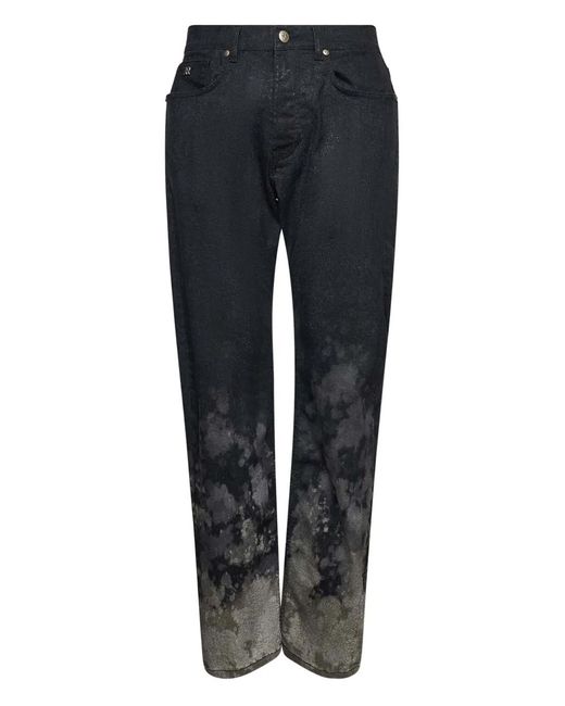 John Richmond Blue Bleached-Hem Jeans for men