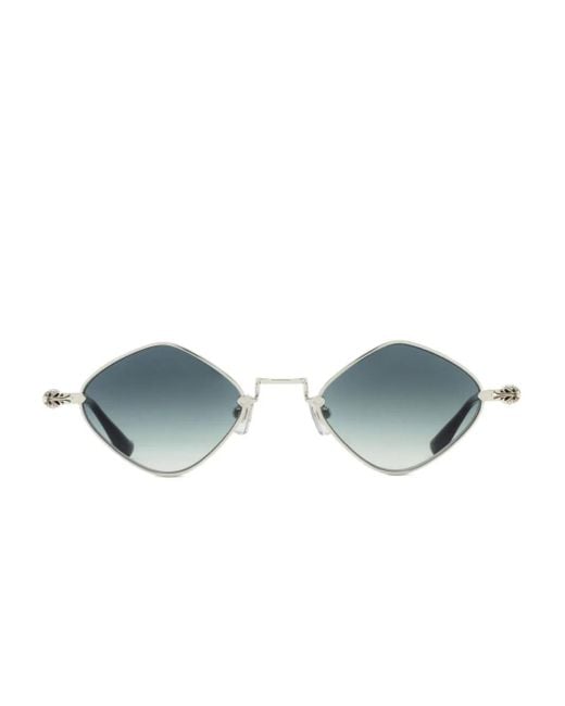 Chrome Hearts Blue Geometric-Frame Sunglasses