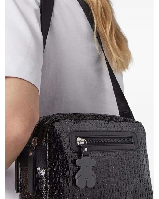 Tous Black Lindsay Logo Shoulder Bag