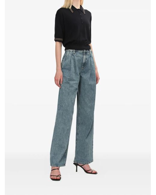 3.1 Phillip Lim Blue Short-Sleeve Polo Shirt