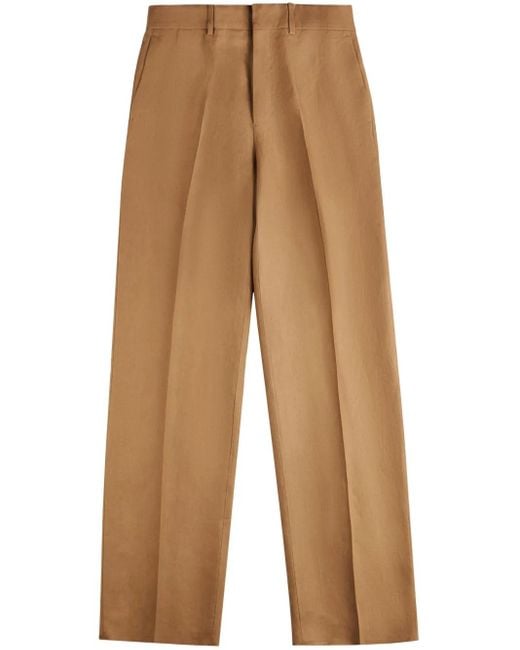 Tod's Natural Wide-Leg Cotton Trousers for men