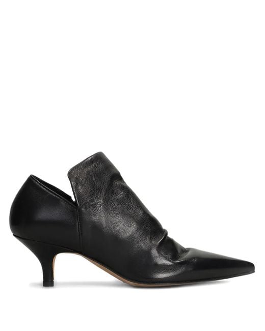 The Seller Black Pointed-Toe Zipped Ankle Boots