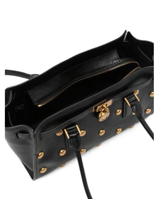 MICHAEL Michael Kors Black Studded Leather Shoulder Bag