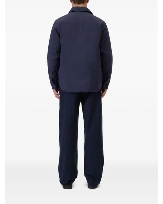 Closed Blue Pocket-Patch Shirt Jacket for men