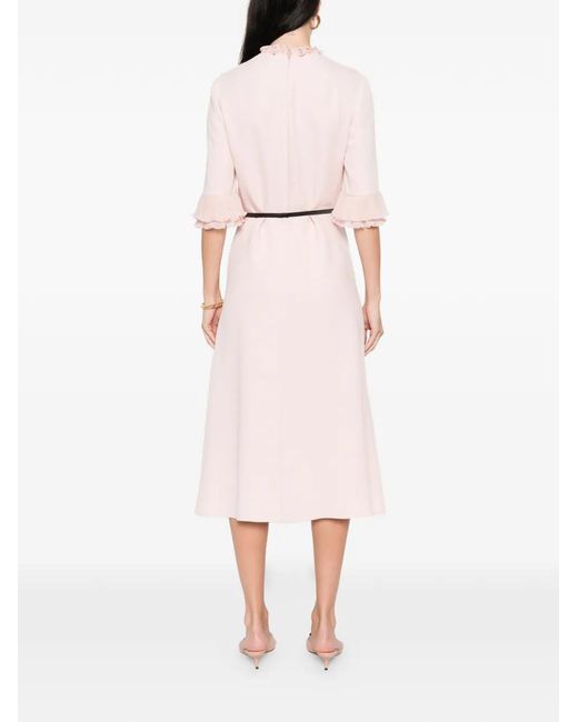 Valentino Garavani Pink Cady Couture Midi Dress