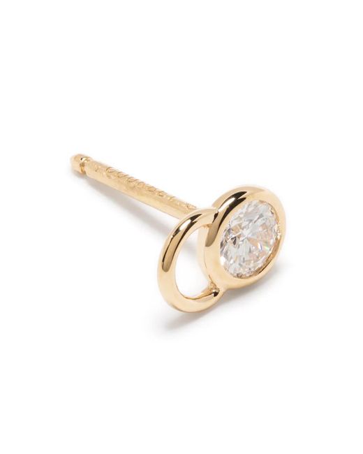 COURBET Metallic 18Kt Recycled Co Laboratory-Grown Diamond Mono Stud Earring