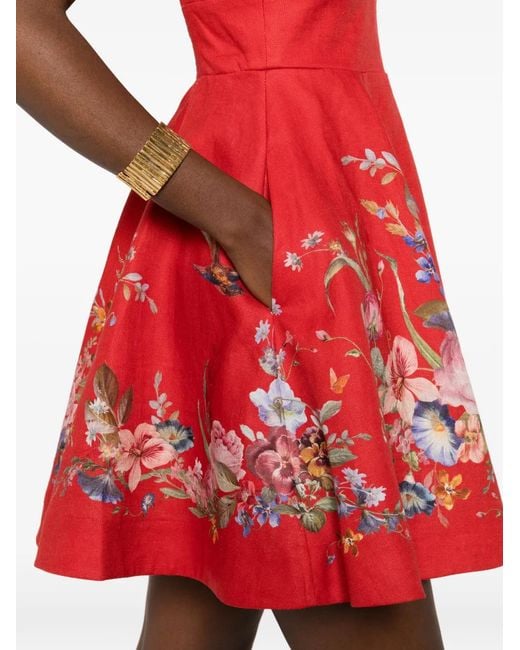 Zimmermann Patience Mini Jurk in het Red