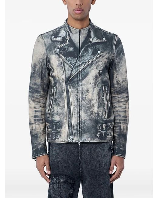 Chaqueta con efecto envejecido DIESEL de hombre de color Blue