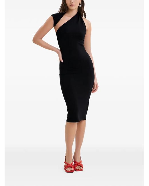 MARCELLA Black Manhattan Sleeveless Midi Dress