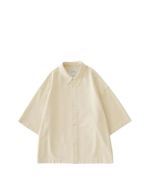Studio Nicholson Natural Sanko Short-Sleeve Button Shirt for men