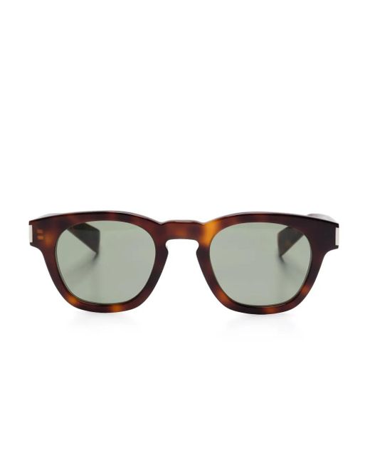 Saint Laurent Brown Tortoiseshell-Pattern Sunglasses