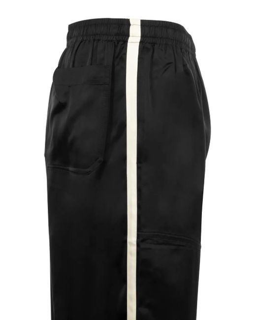 Bode Black Satin Track Pants for men