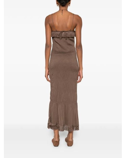 By Malene Birger Brown Nova Fringed Maxi Dress