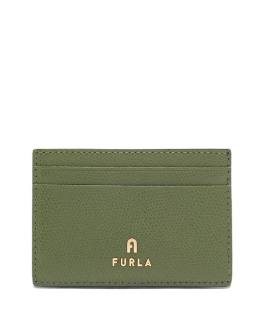 Furla Green Camelia Leather Card-Holder