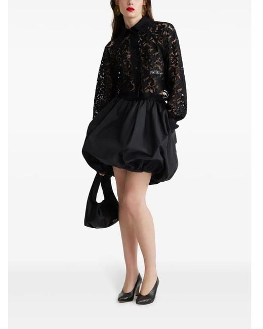 Patou Black Bubble Mini Skirt