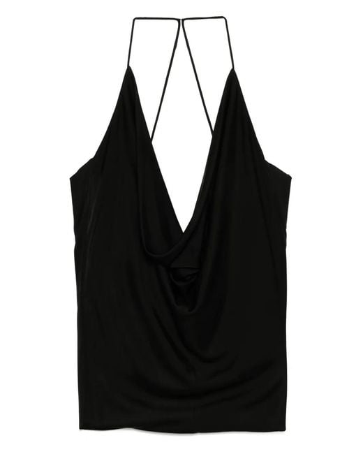 Tom Ford Black Draped Tank Top