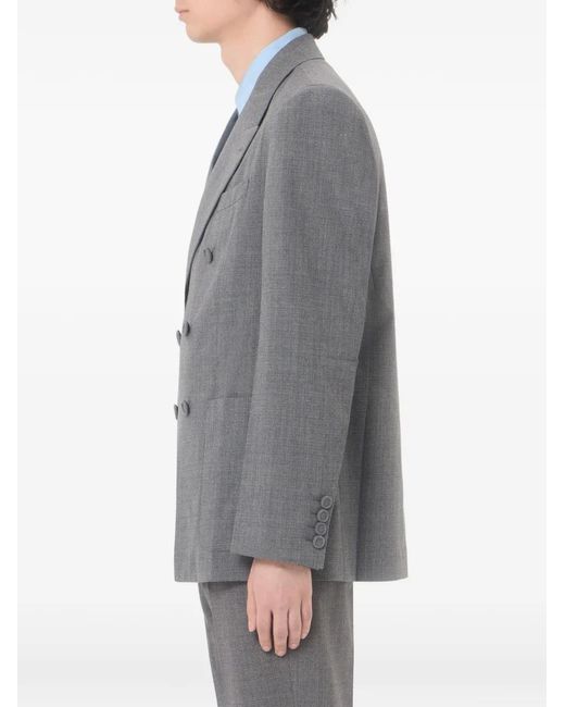 Valentino Garavani Gray Double-Breasted Jacket for men