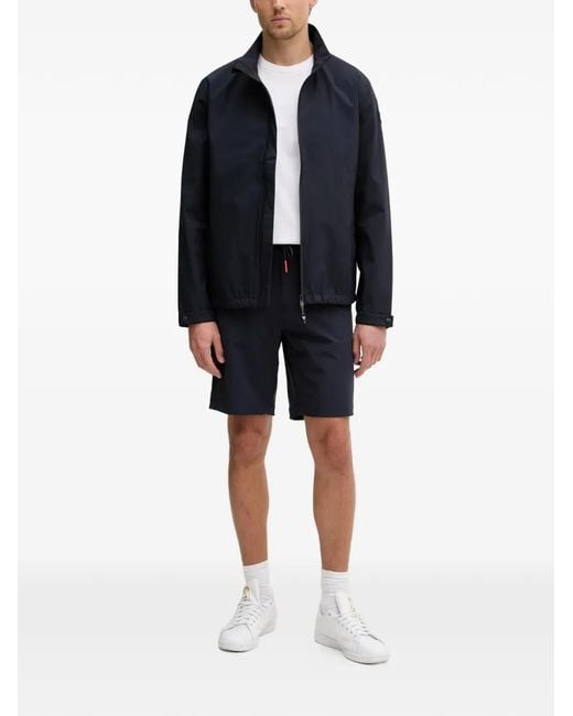 Guess Blue Logo-Patch Zip-Up Jacket for men