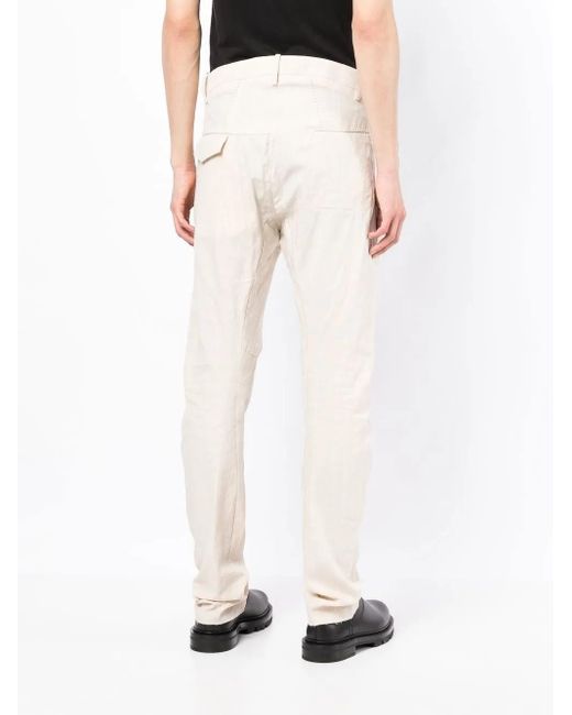 Masnada Multicolor Pinstripe Slim-Cut Chinos for men